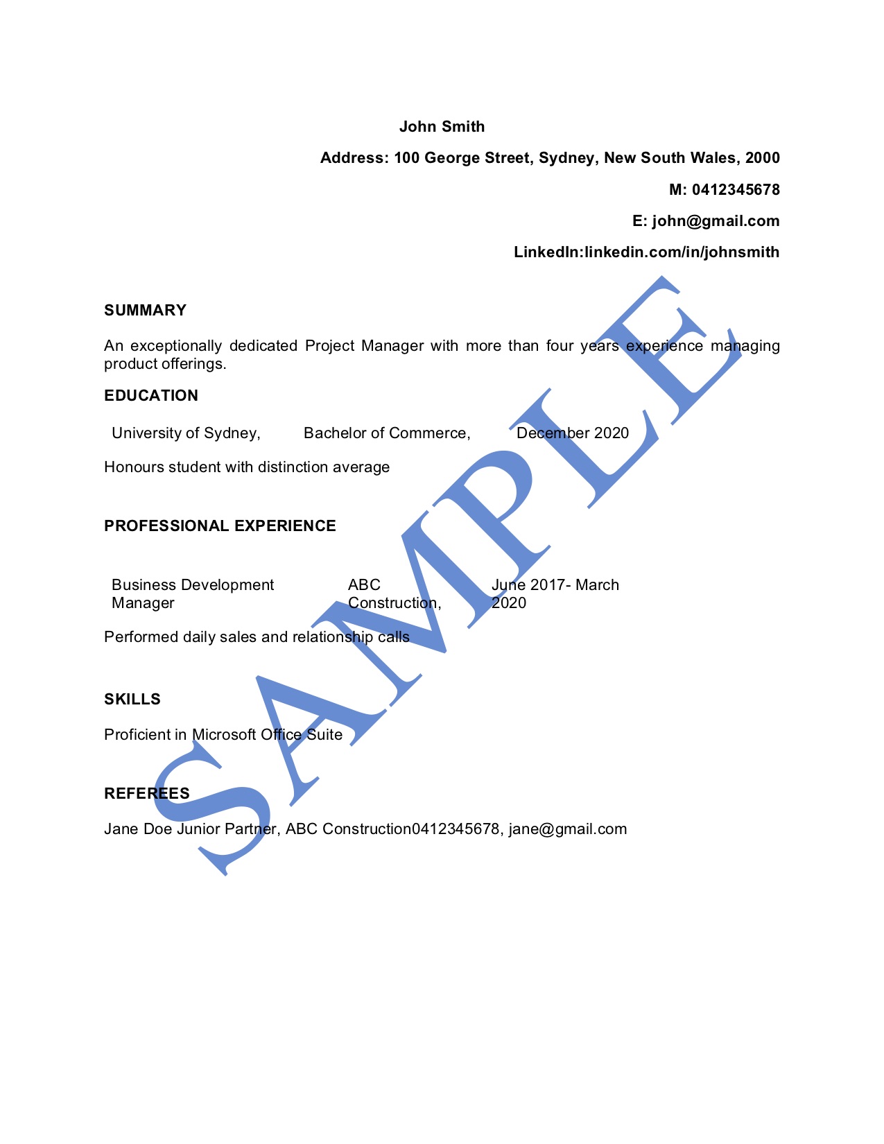 Resume (Graduate)